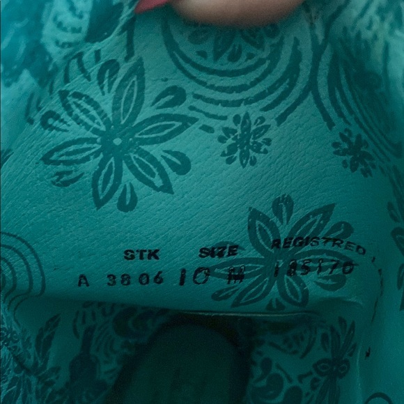 Corral Brown and Turquoise Floral Heeled Boots - Picture 8 of 9